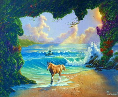 ma Warren Painted Worlds Seven Horses