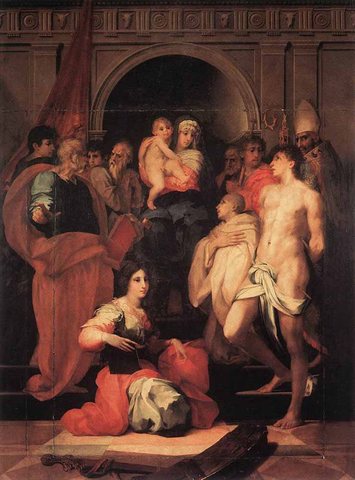 Madonna Enthroned And Ten Saints
