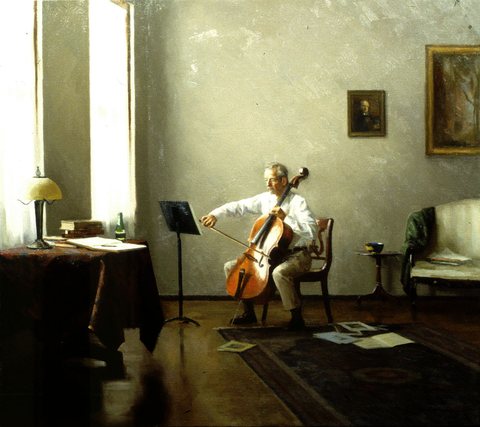 Man Playing a Cello