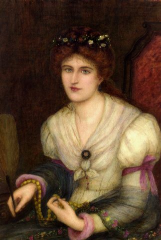 Marie Spartali Self portrait
