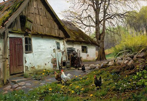 Monsted Peder M Bromolle Farm with Chickens