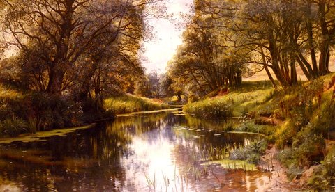 Monsted Peder Mork A Winding Stream In Summer