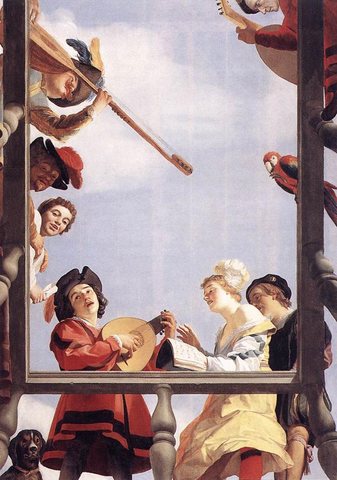 Musical Group On A Balcony