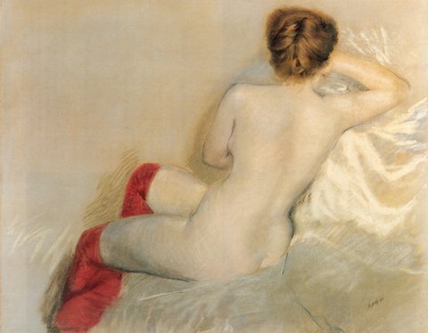 Nudo con le Calze Rosse