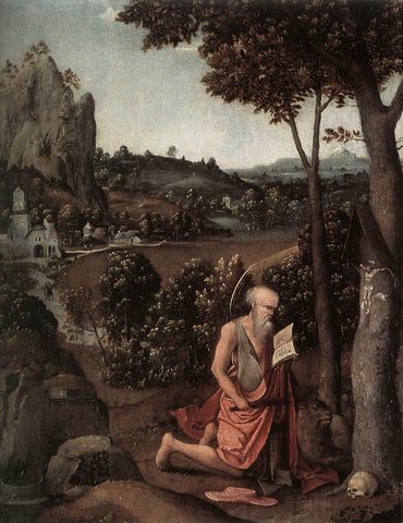 PATENIER Joachim Rocky Landscape With Saint Jerome