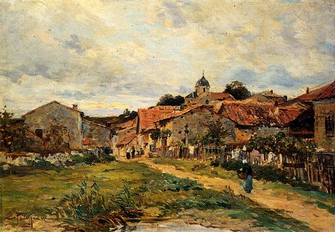 Peitjean Edmond The Village Road