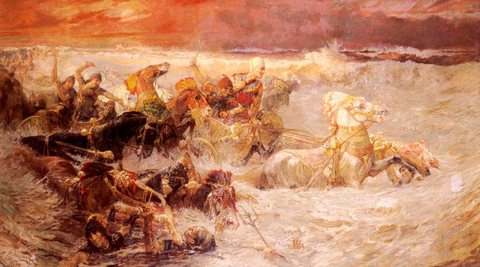 Pharaoh s Army Engulfed By The Red Sea