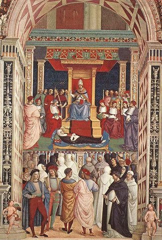 Pope Aeneas Piccolomini Canonizes Catherine Of Siena