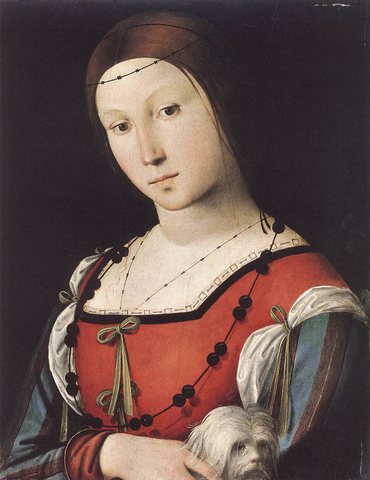 Portrait Of A Lady With A Lap dog