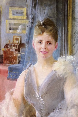 Portrait Of Edith Palgrave Edward In Her London Residence Zorn AZorn A