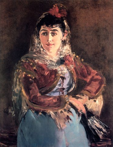 Portrait of Emilie Ambre in the role of Carmen