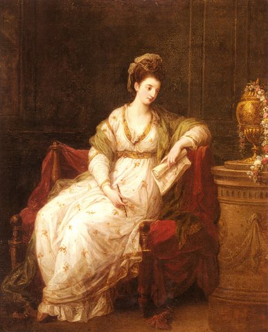 Portrait Of Louise Henrietta Campbell Later Lady Scarlett As The Muse Of Liter Kauffm