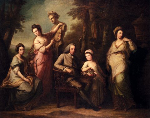 Portrait Of Philip Tisdal With His Wife And Family Kauffm