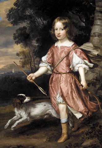 Portrait of the son of a nobleman as Cupid