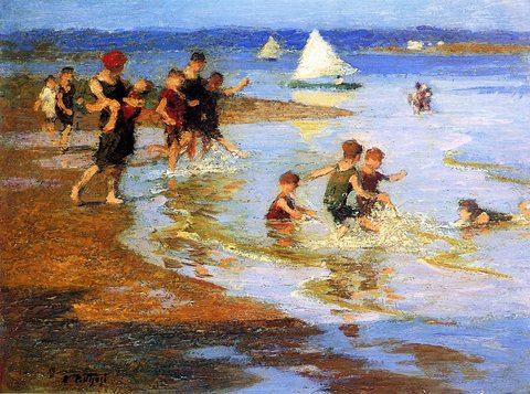 Pothast Edward Children at Play on the Beach