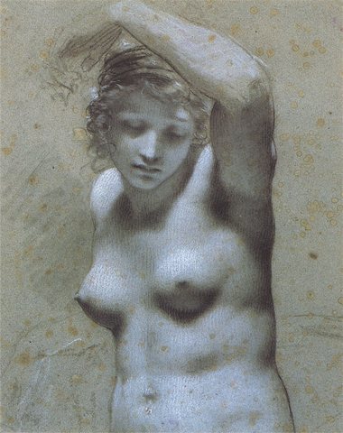 Proud-hon Pierre Paul Femme nue en buste