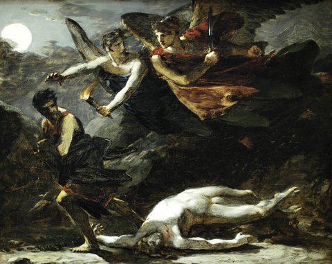 Proud-hon Pierre Paul Justice and Divine Vengeance Pursuing Crime study