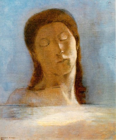 redon yeux-clos