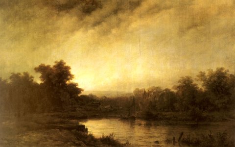 Remigius Adrianus Van A River Landscape