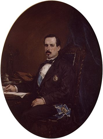 Retrato del Ministro de Fomento Manuel Ruiz Zorrilla