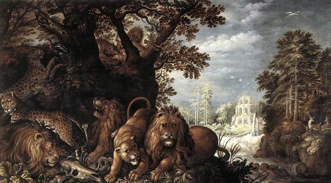 Roelandt Landscape With Wild Animals