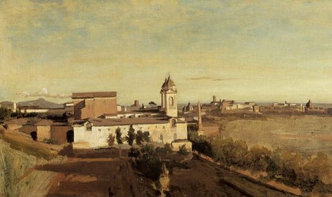 Rome the Trinita dei Monti View from the Villa Medici