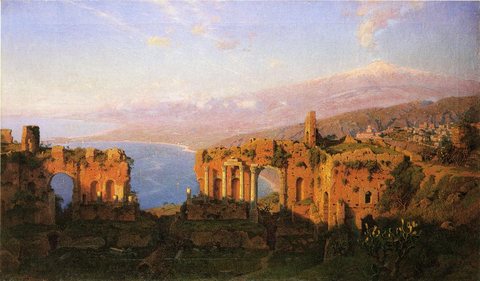 Ruins of the Roman Theatre at Taormina Sicily