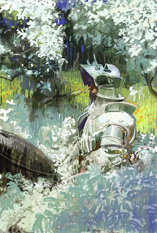 shiny white knight