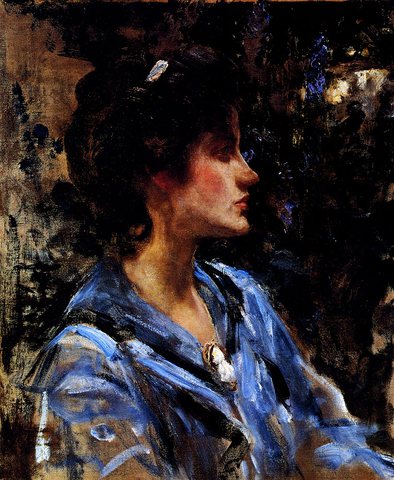 Sir James Jebusa Young Woman In Blue