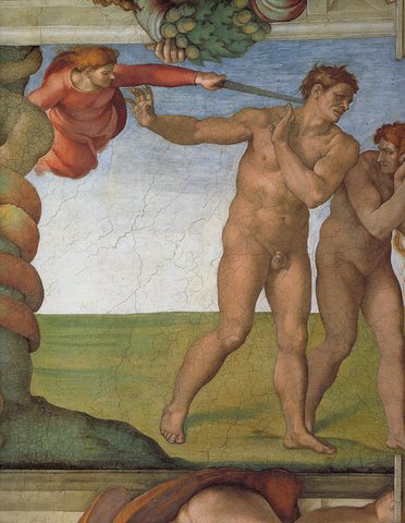 Sistine Chapel Ceiling Genesis The Fall and Expulsion from Paradise The Expulsion