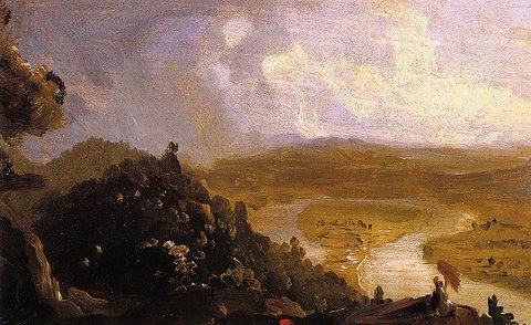 Sketch for -View from Mount Holyoke Northampton Massachusetts after a Thunderstorm