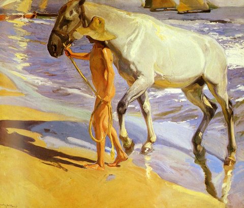 Sorolla Joaquin El Bano Del Caballo