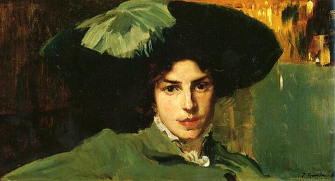 Sorolla Joaquin Maria Con Sombrero