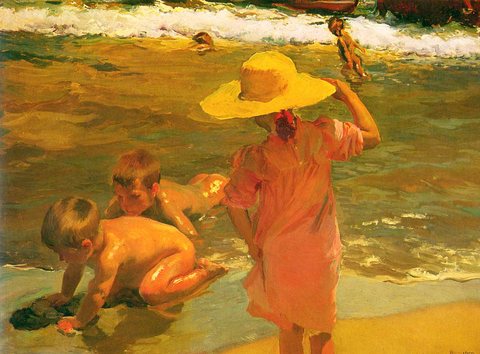 Sorolla Joaquin Ninos A La Orilla Del Mar