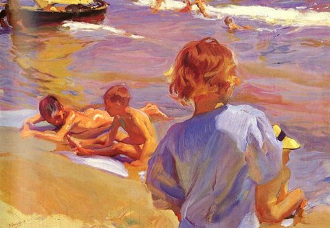 Sorolla Joaquin Ninos En La Playa(Valencia)