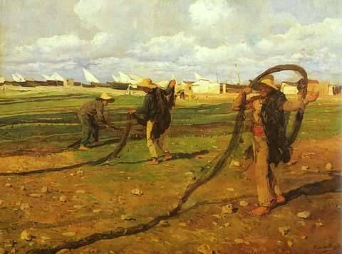 Sorolla Joaquin Pescadores Recgiendo Las Redes