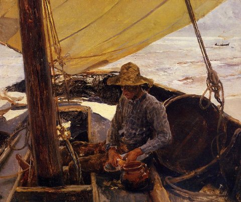 Sorolla y Bastida Joaquin Peeling Potatoes