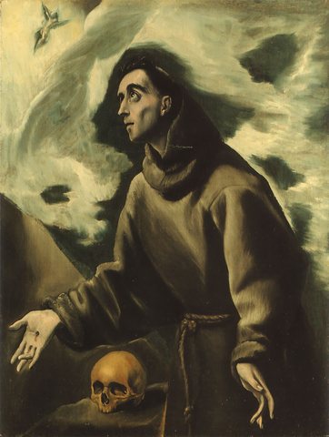 St Francis receiving the Stigmata
