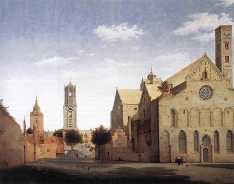 St Marys Square And St Marys Church At Utrecht