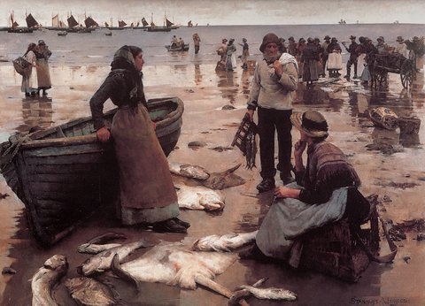Stanhope A Fish Sale on a Cornish Beach