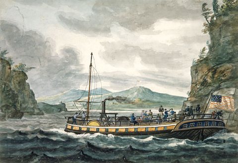 Steamboat Travel On The Hudson River