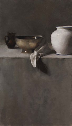 Still-Life of a Bowl Vase and Jug