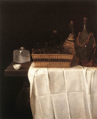 Still Life With Glasses And Bottles
