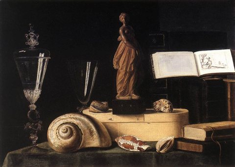 Still Life With Statuette And Shells