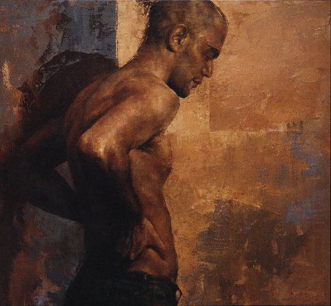 student painting