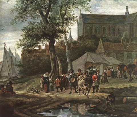Tavern with May Tree detail