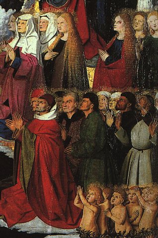 The Coronation Of The Virgin Detail The Crowd