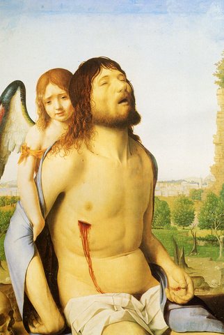 The Dead Christ Supported By An Angel Messin