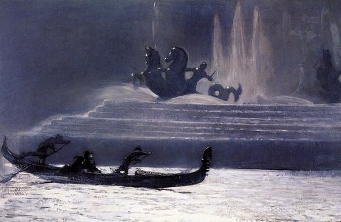 The Fountains at Night World-s Columbian Exposition