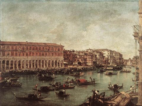 The Grand Canal at th Fish Market Pescheria